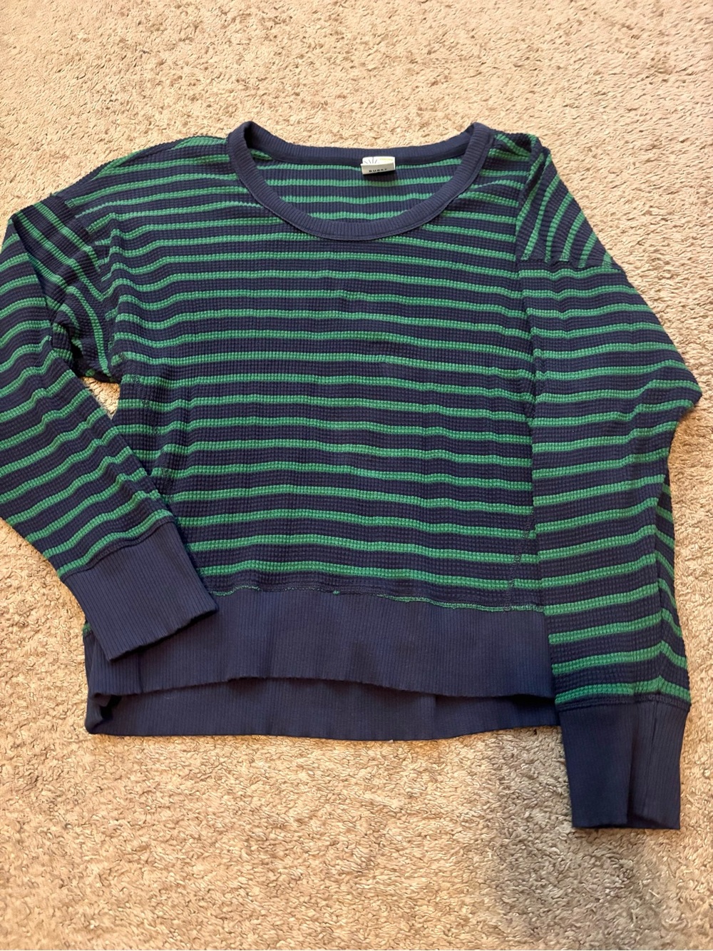 Aerie Long Sleeve Striped Top